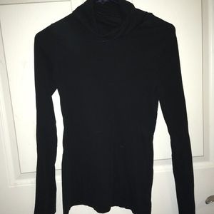 Black low turtle neck